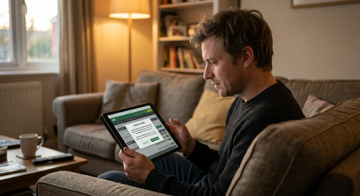 Punter checking account restriction rights on a betting platform