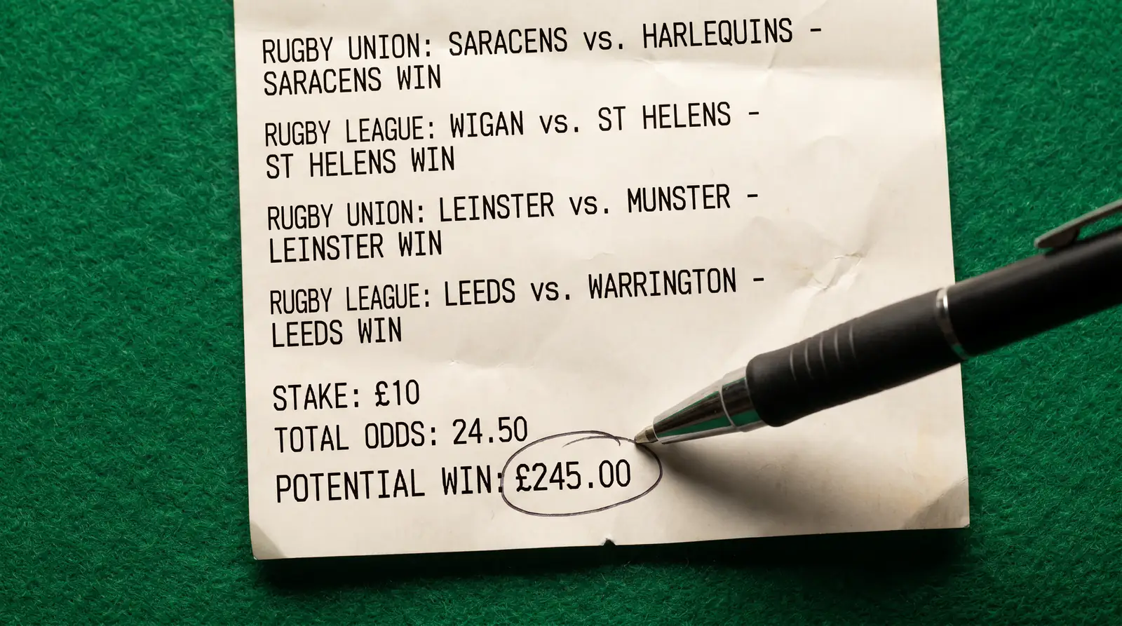 Accumulator bet showing odds multiplication effect across multiple legs