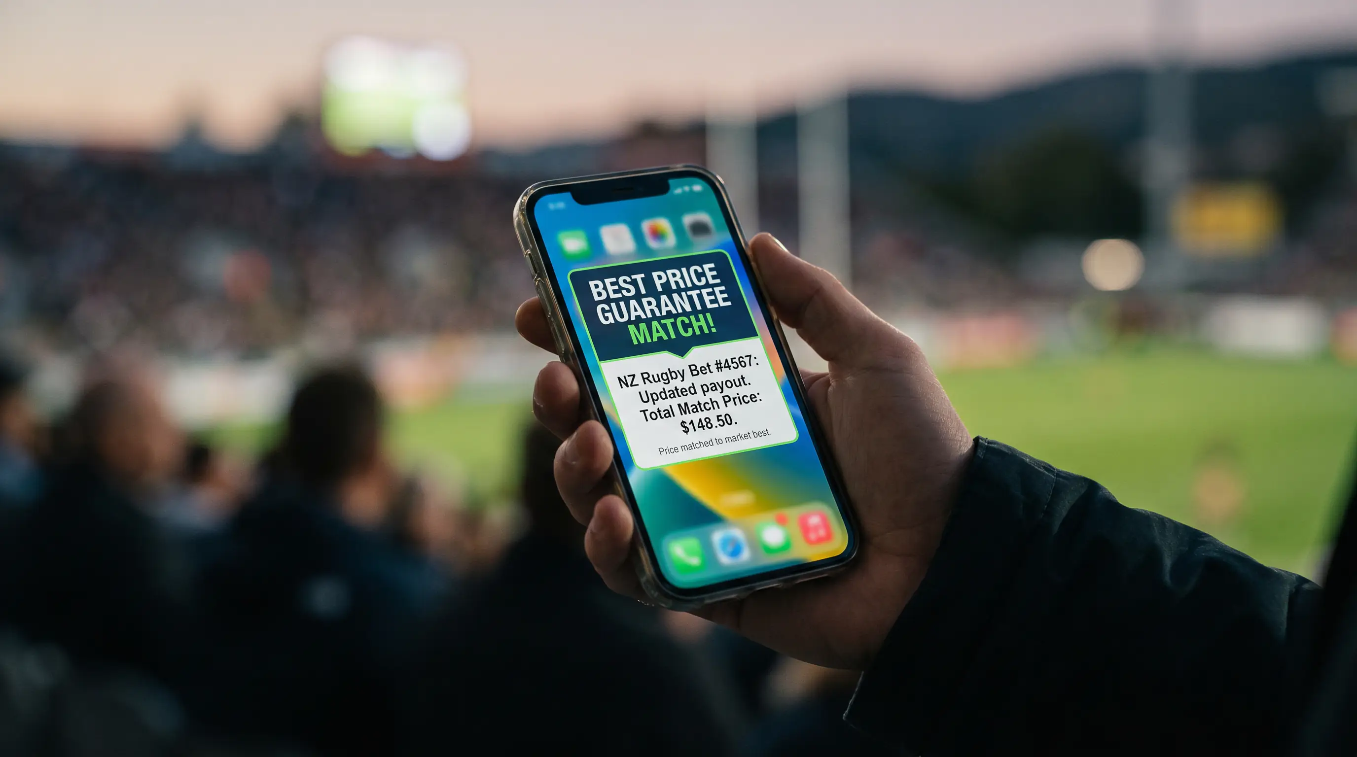 Best price guarantee feature matching highest available rugby odds