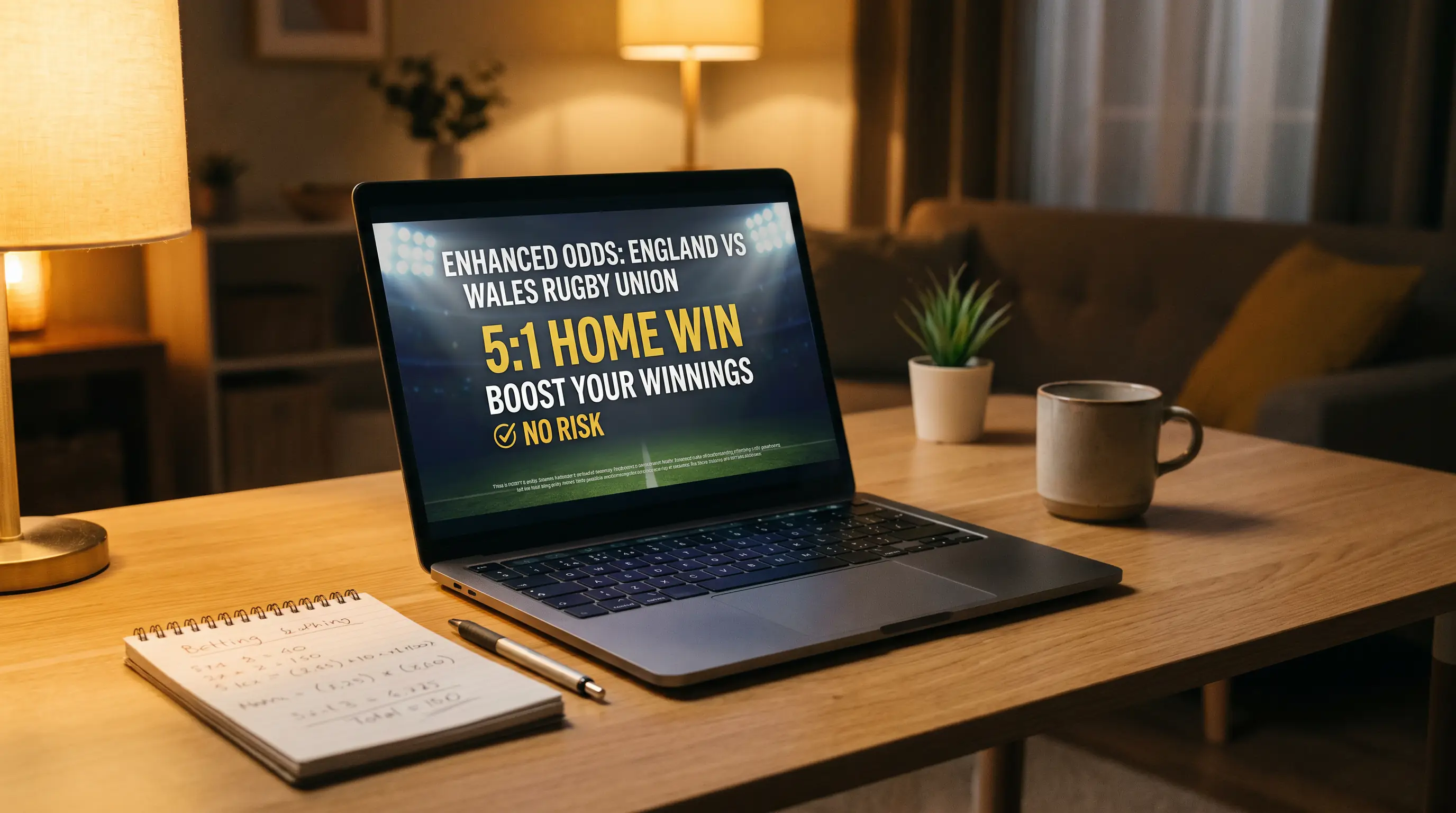 Enhanced odds promotional pricing boost on a Rugby World Cup match