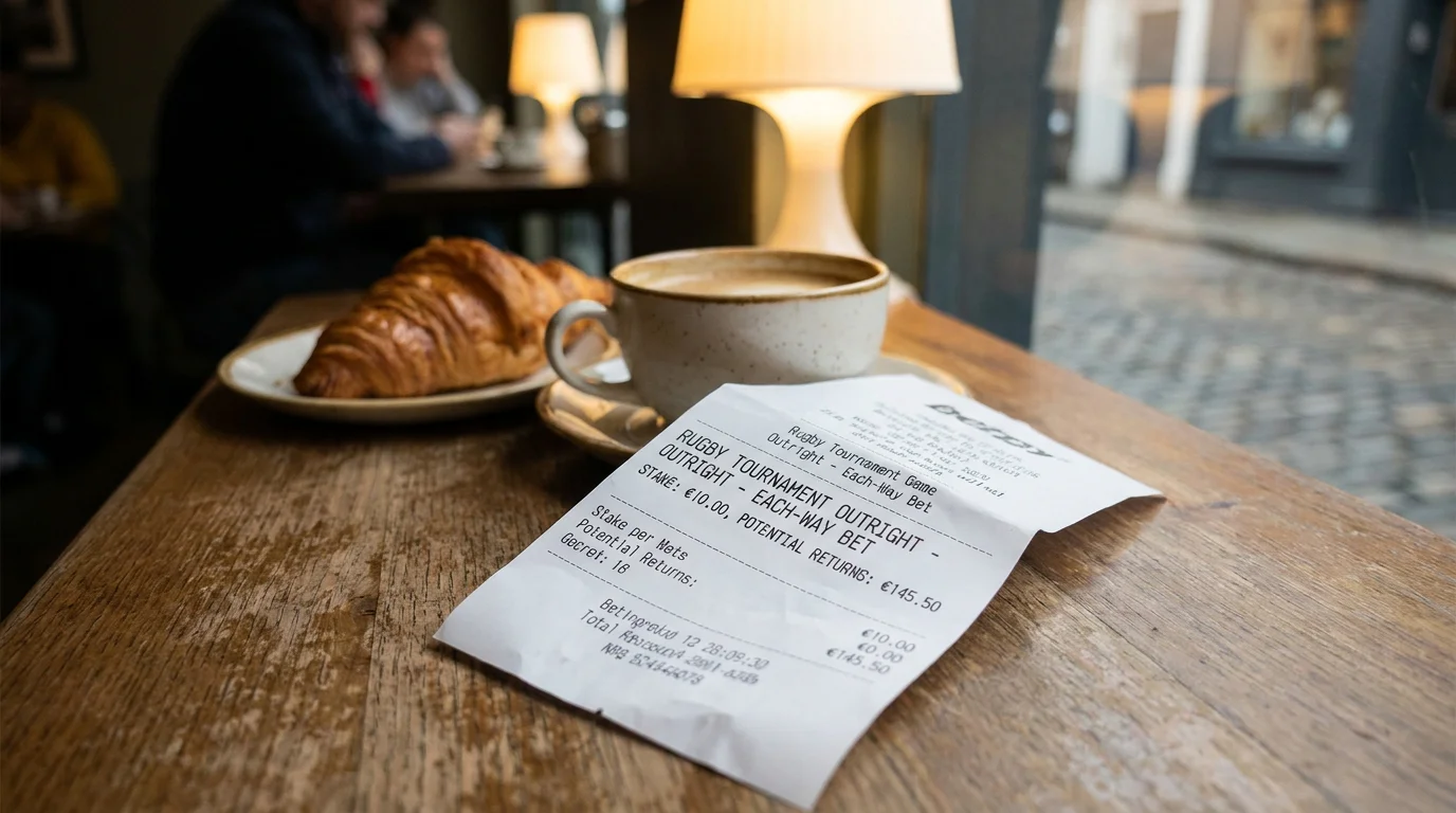 Each-way outright bet slip backing France for a top-four RWC 2027 finish