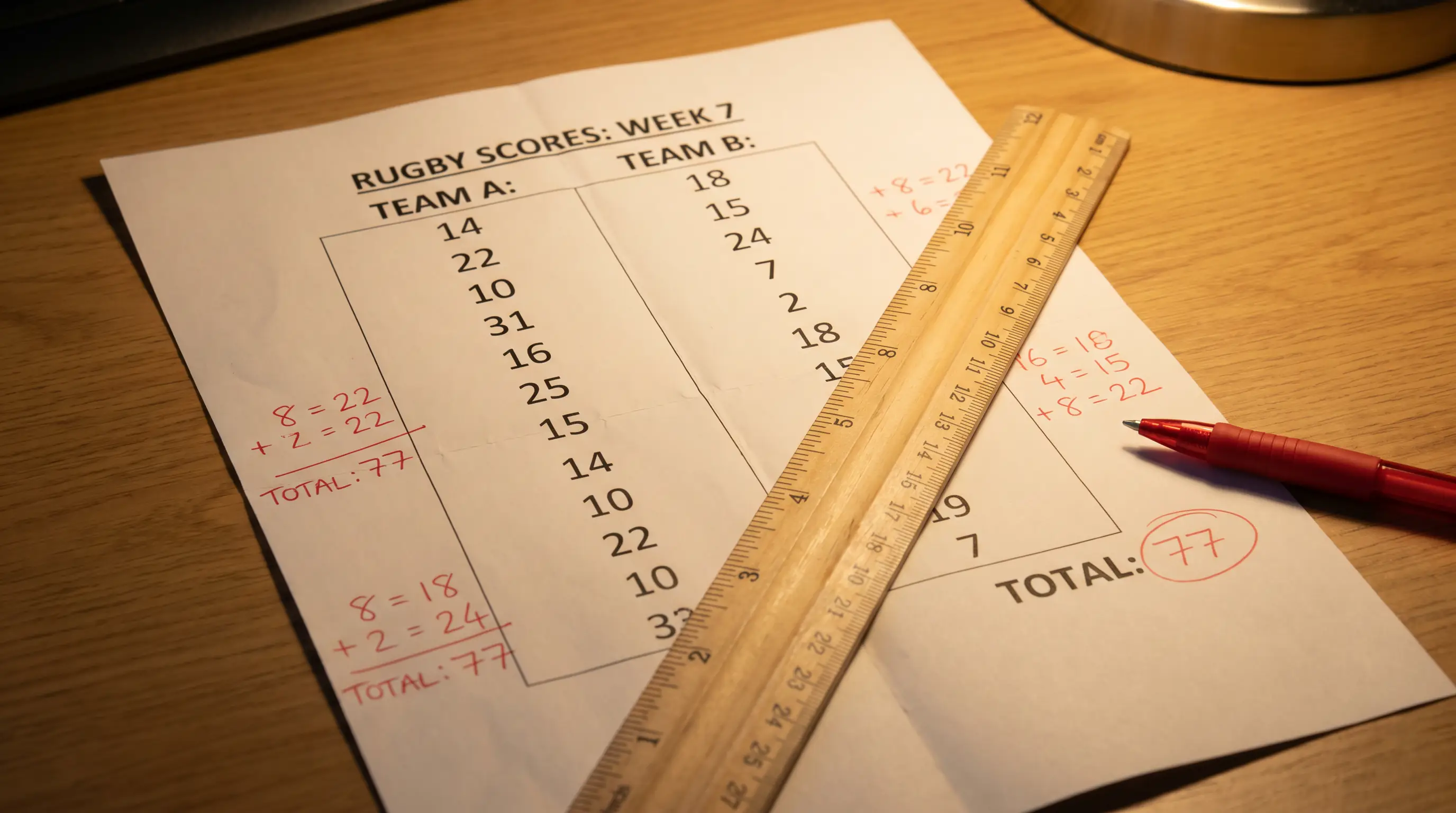 Rugby handicap betting spread showing a points advantage applied to level a lopsided fixture