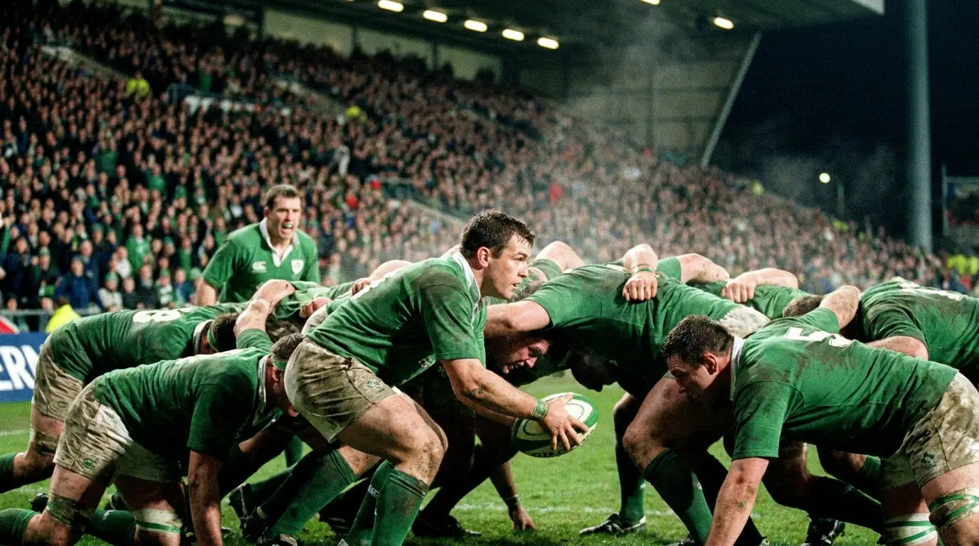 Ireland running a disciplined set-piece attack during a World Cup pool match