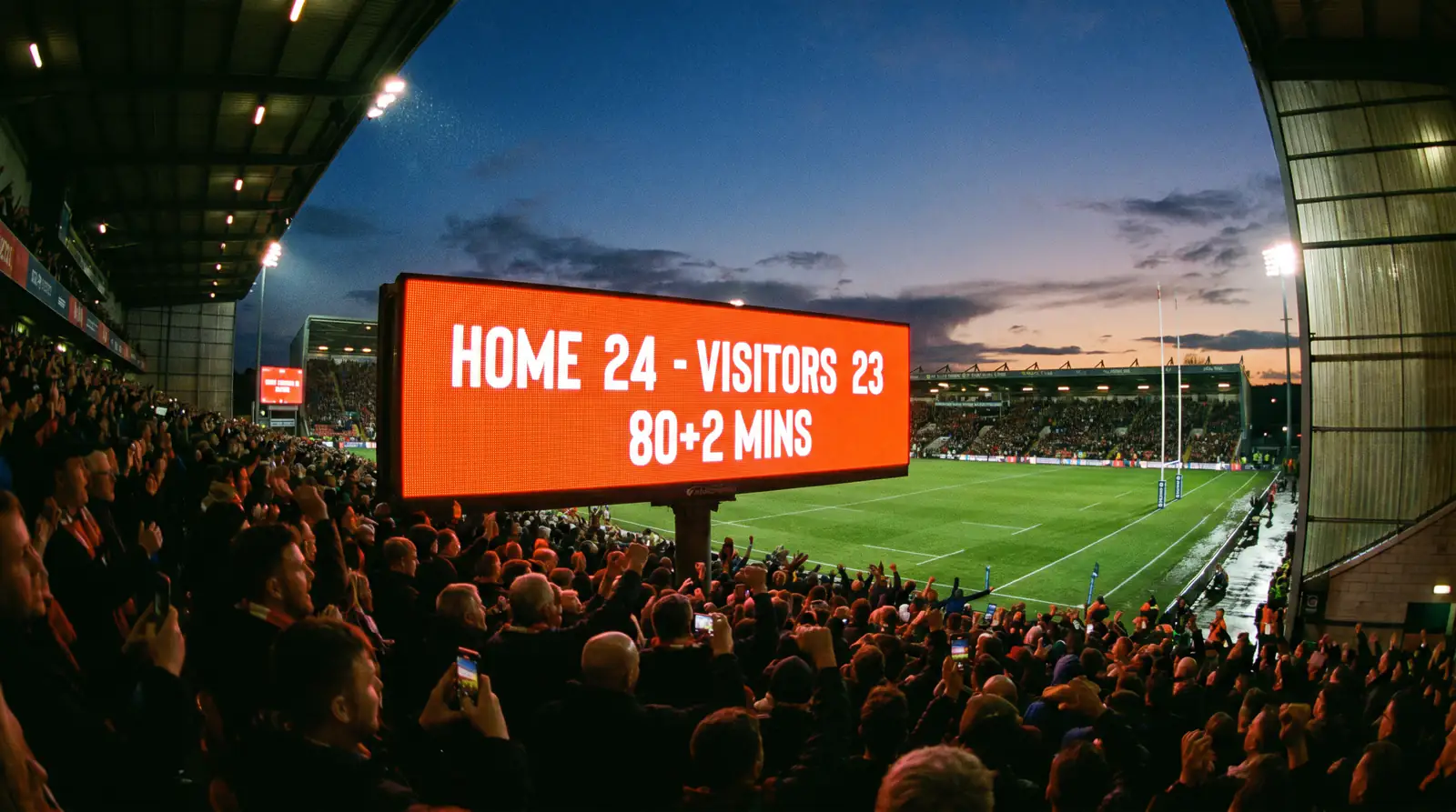 Live handicap odds adjusting after a try in a Rugby World Cup match