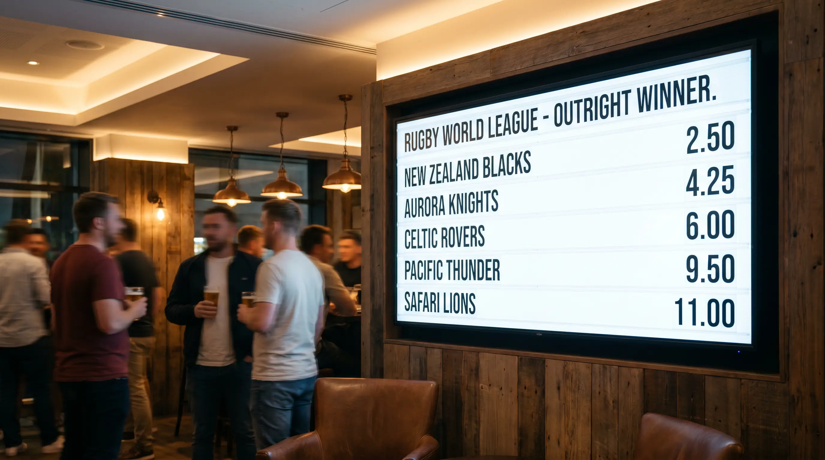 Rugby World Cup outright betting market with deep liquidity across contenders