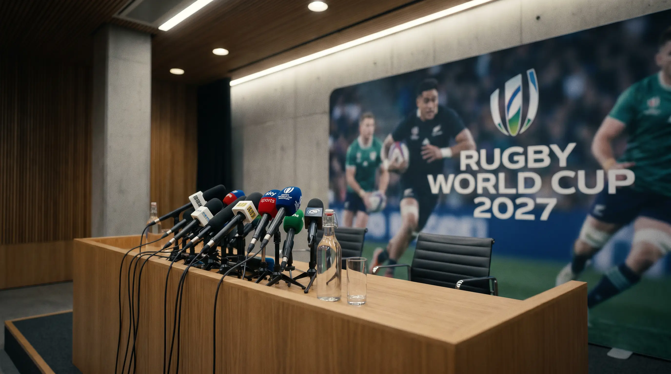 Rugby World Cup team announcement at a press conference 48 hours before kick-off