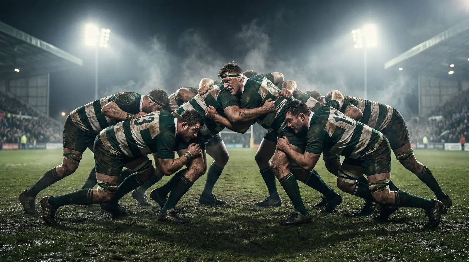 South Africa forwards dominating a scrum during RWC 2023 quarter-final