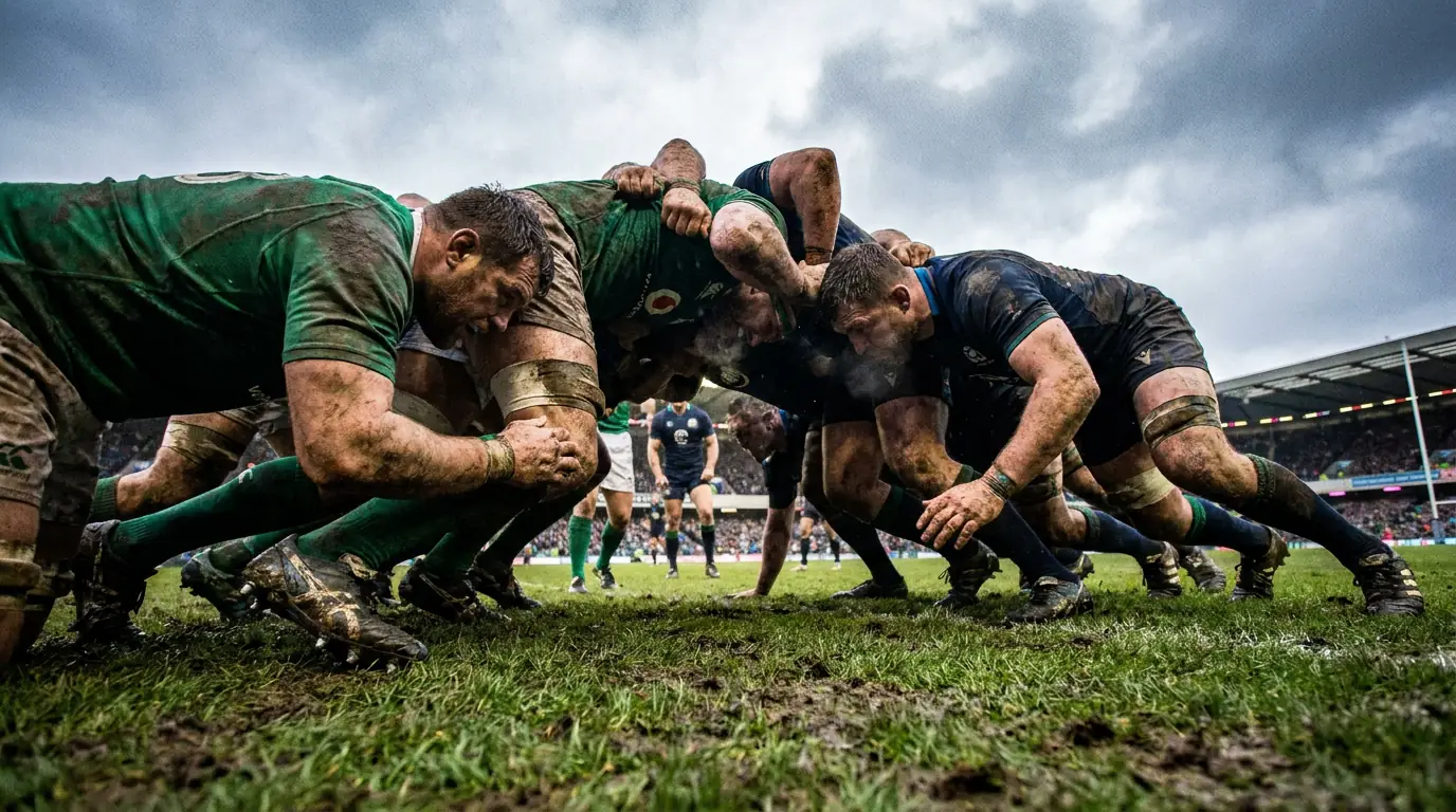 South Africa's powerful forward pack as defending Rugby World Cup champions